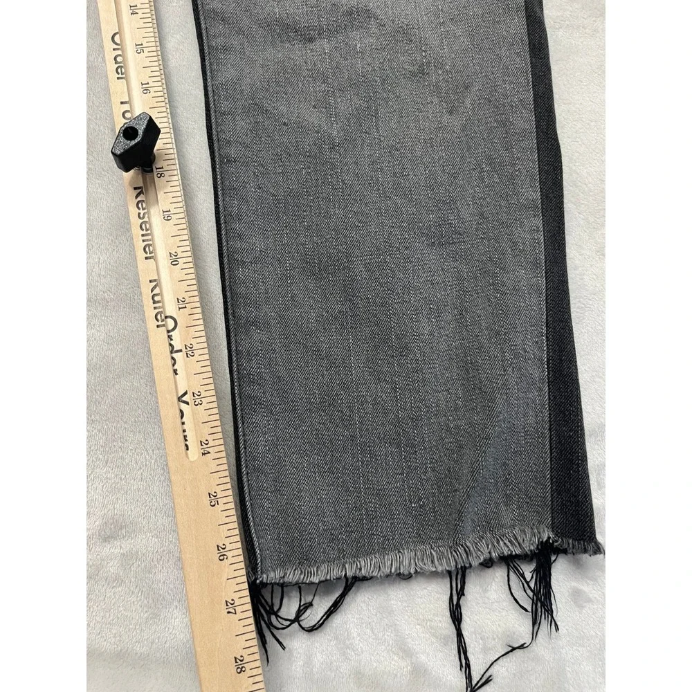 Hidden Jeans Straight Leg Women 31 Grey Two Tone Distressed Frayed Hem